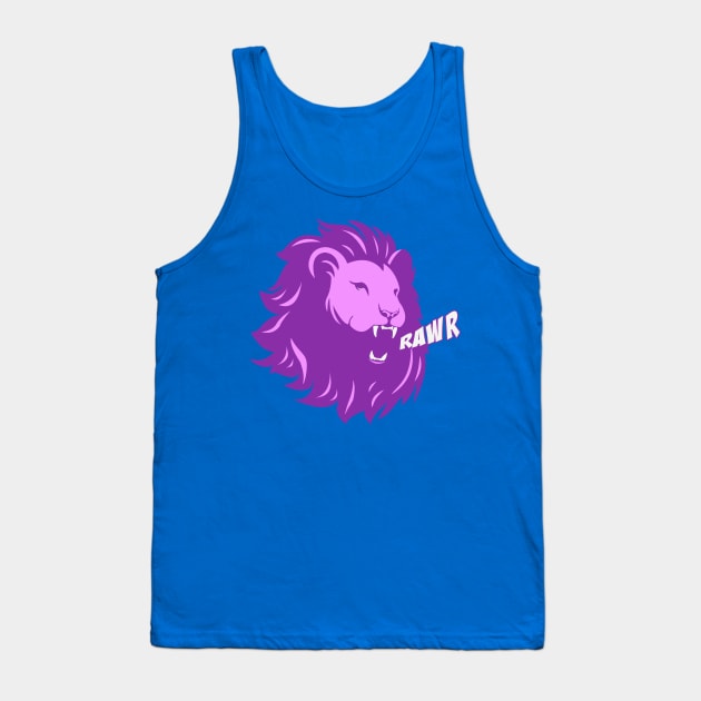 Rawr Lion Tank Top by rachybattlebot